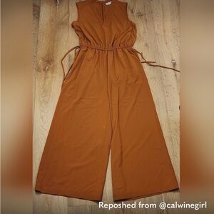 NWT Calvin Klein Rusty- Toned Sleeveless Jumpsuit